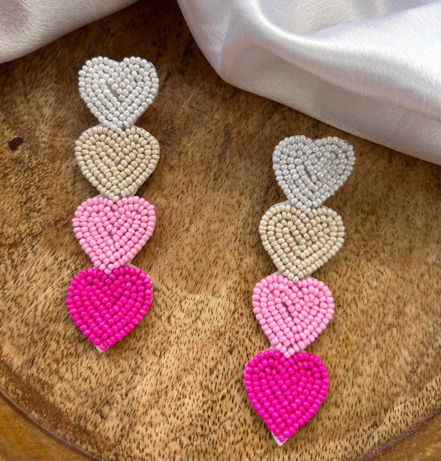 Four Layer Heart Earrings