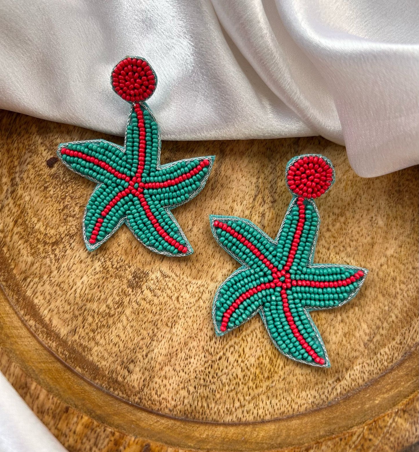 Starfish Beaded Earrings